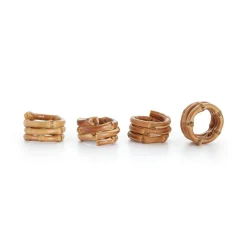 Bamboo Napkin Rings (4)|Chefanie