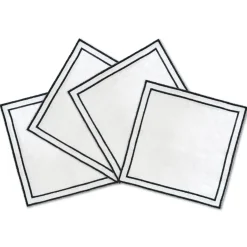 Black Trim Cocktail Napkins (4)|Chefanie