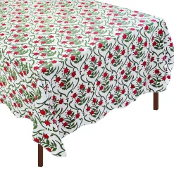 Block Print Noël Tablecloth|Chefanie Online
