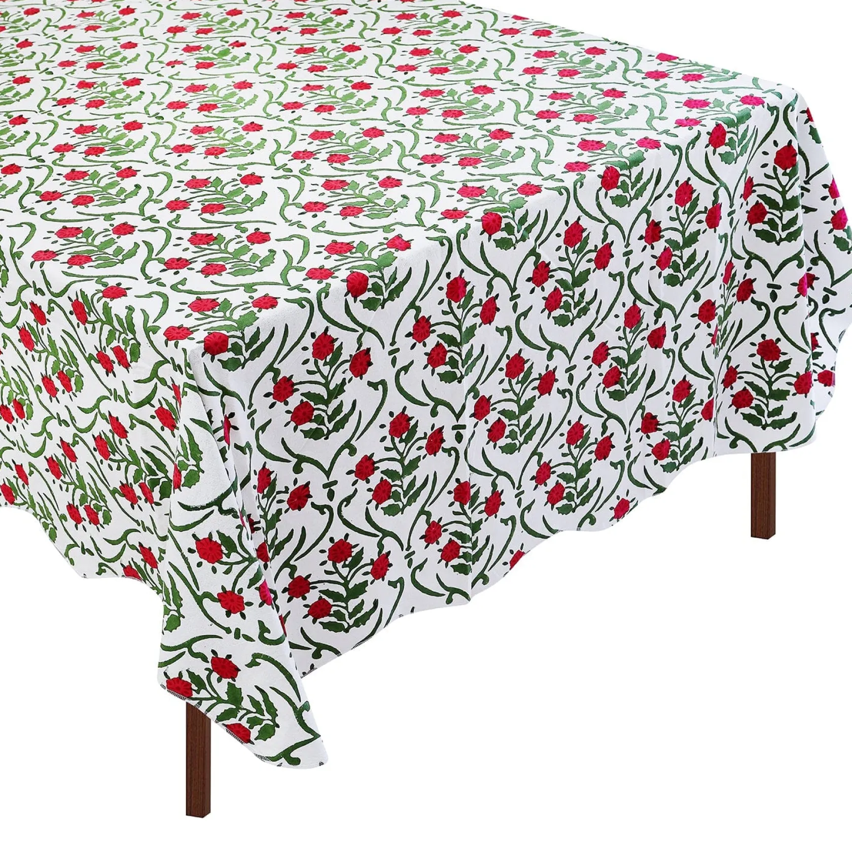 Block Print Noël Tablecloth|Chefanie Online