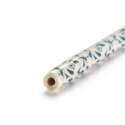 Blue & White Ceramic Straws (4)|Chefanie Outlet