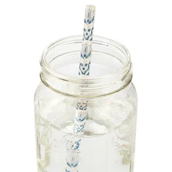 Blue & White Ceramic Straws (4)|Chefanie Outlet