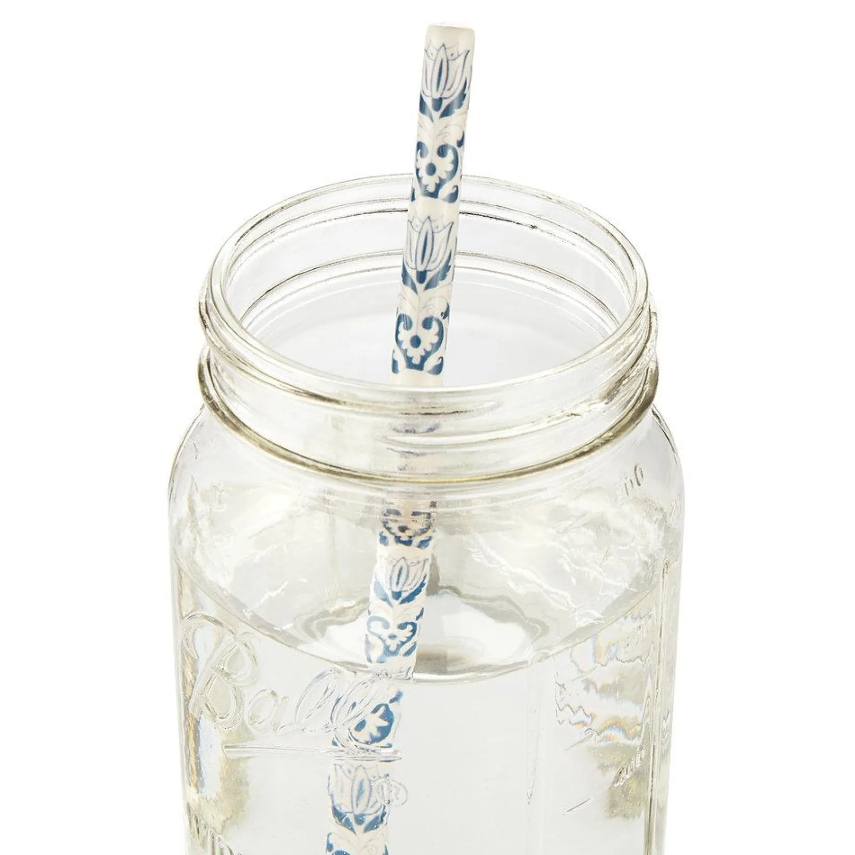 Blue & White Ceramic Straws (4)|Chefanie Outlet