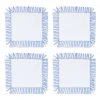Blue & White Fringe Cocktail Napkins (4)|Chefanie Online