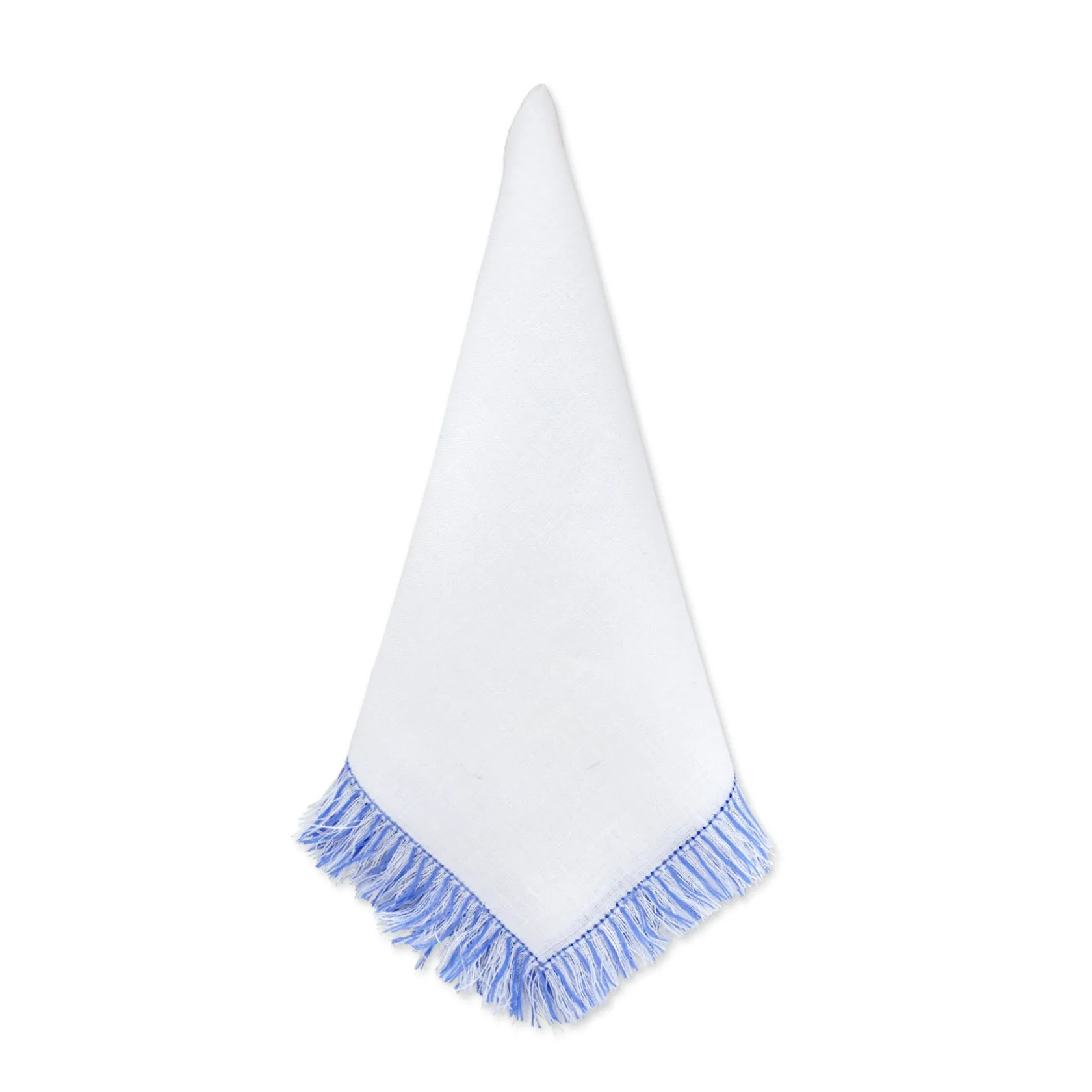 Blue & White Fringe Dinner Napkins (4)|Chefanie Discount