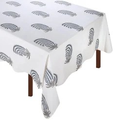 Blue Grey Buteh Tablecloth|Chefanie Sale