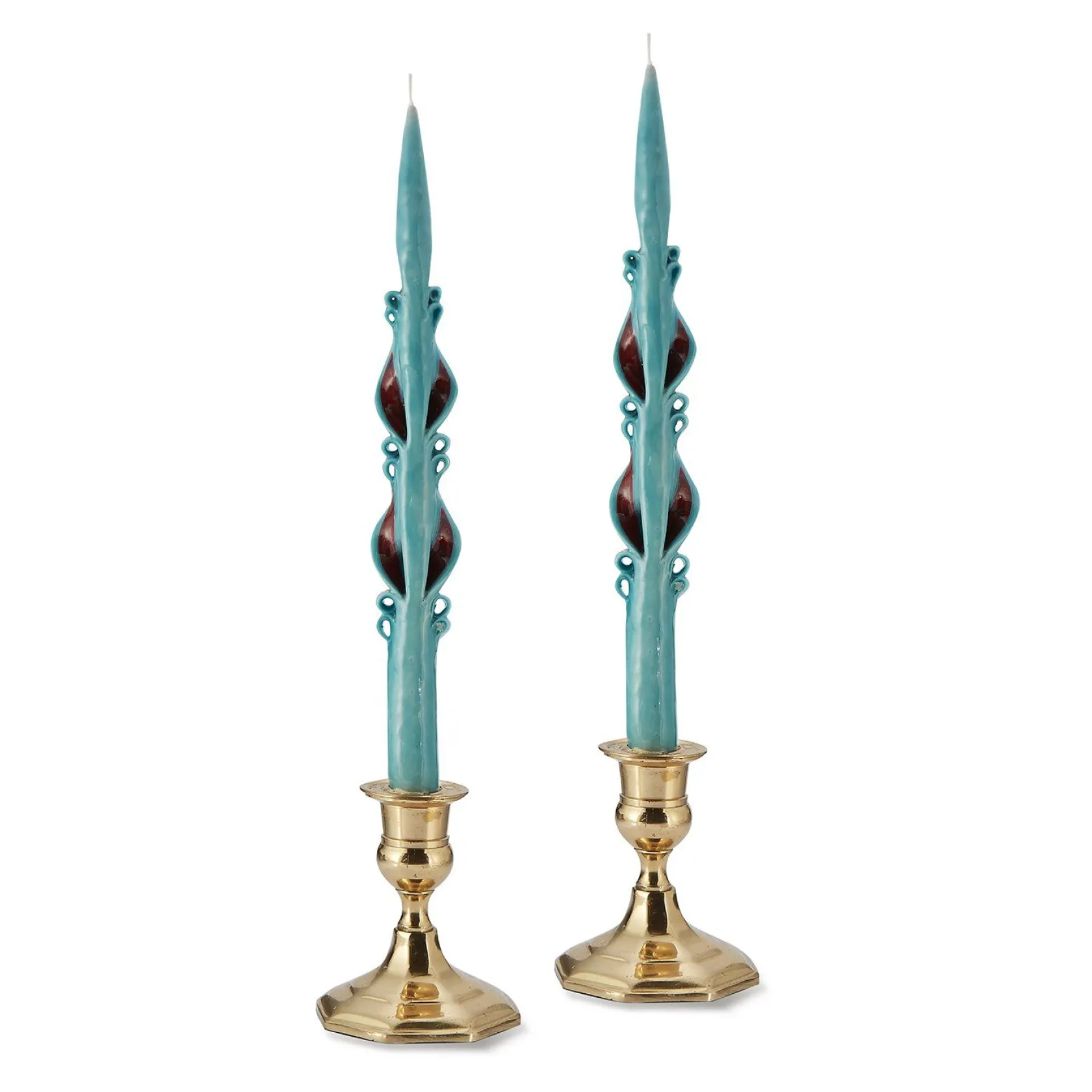 Blue Holiday Tapers (2)|Chefanie Clearance