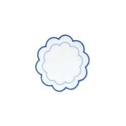 Blue Scalloped Cocktail Napkins (4)|Chefanie Outlet