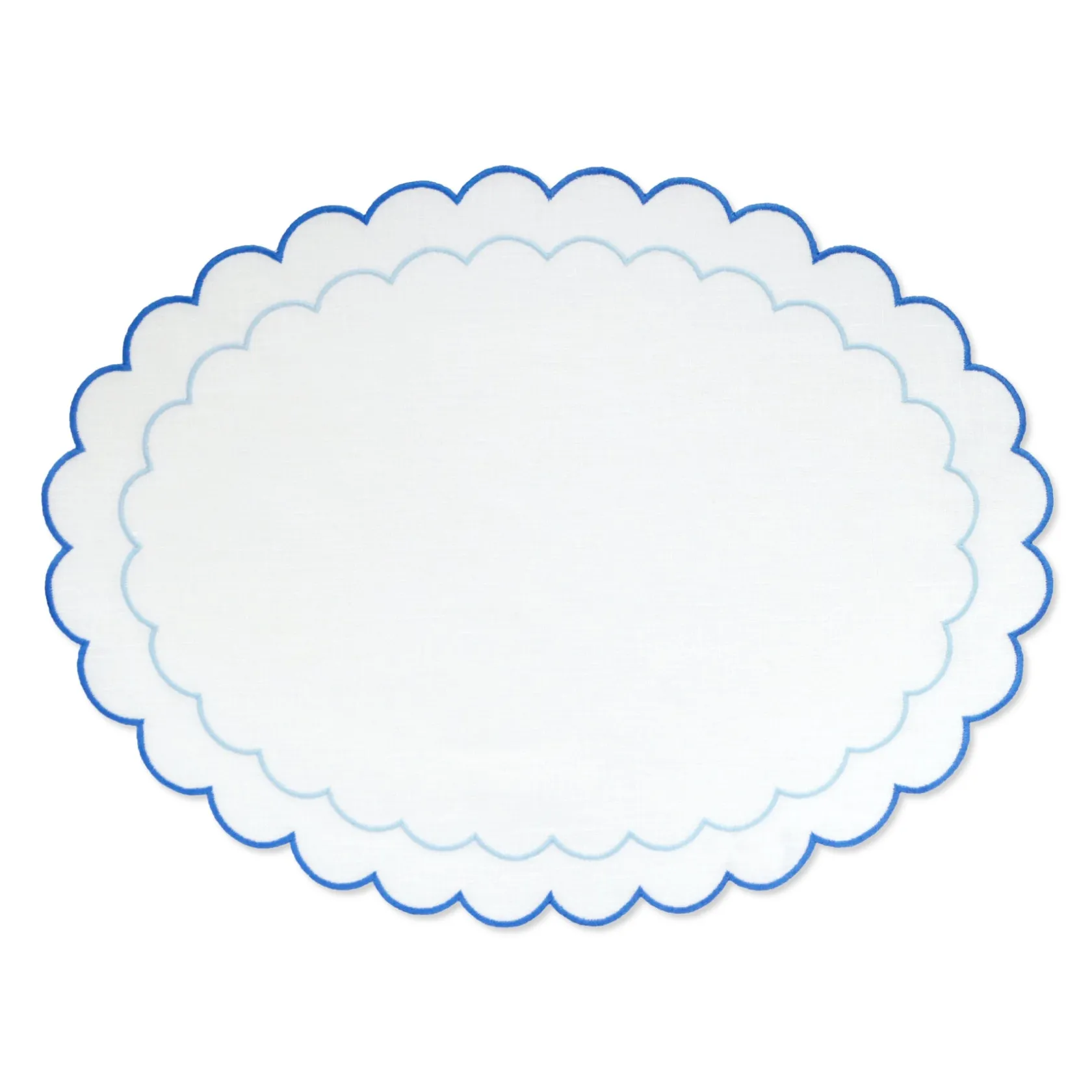 Blue Scalloped Placemat|Chefanie Outlet