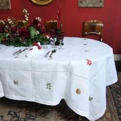 Botanical Christmas Tablecloth|Chefanie Outlet
