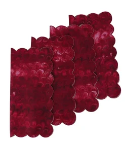 Burgundy Marble Napkins (4)|Chefanie