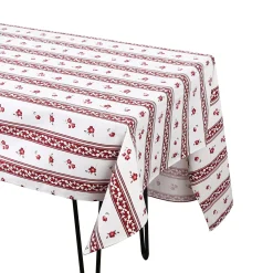 Burgundy Stripe Tablecloth|Chefanie New