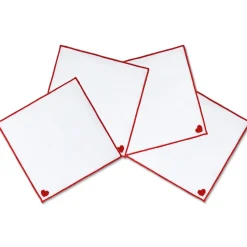 Card Heart Cocktail Napkins (4)|Chefanie Discount