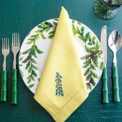 Delphiniums Dinner Napkins (4)|Chefanie Discount