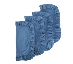 Denim Napkins With Ruffled Edge (4)|Chefanie Discount