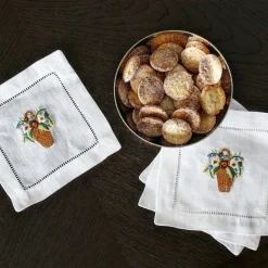 Flower Basket Cocktail Napkins (4)|Chefanie Online