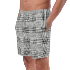 Glen Plaid Swim Trunks|Chefanie Hot