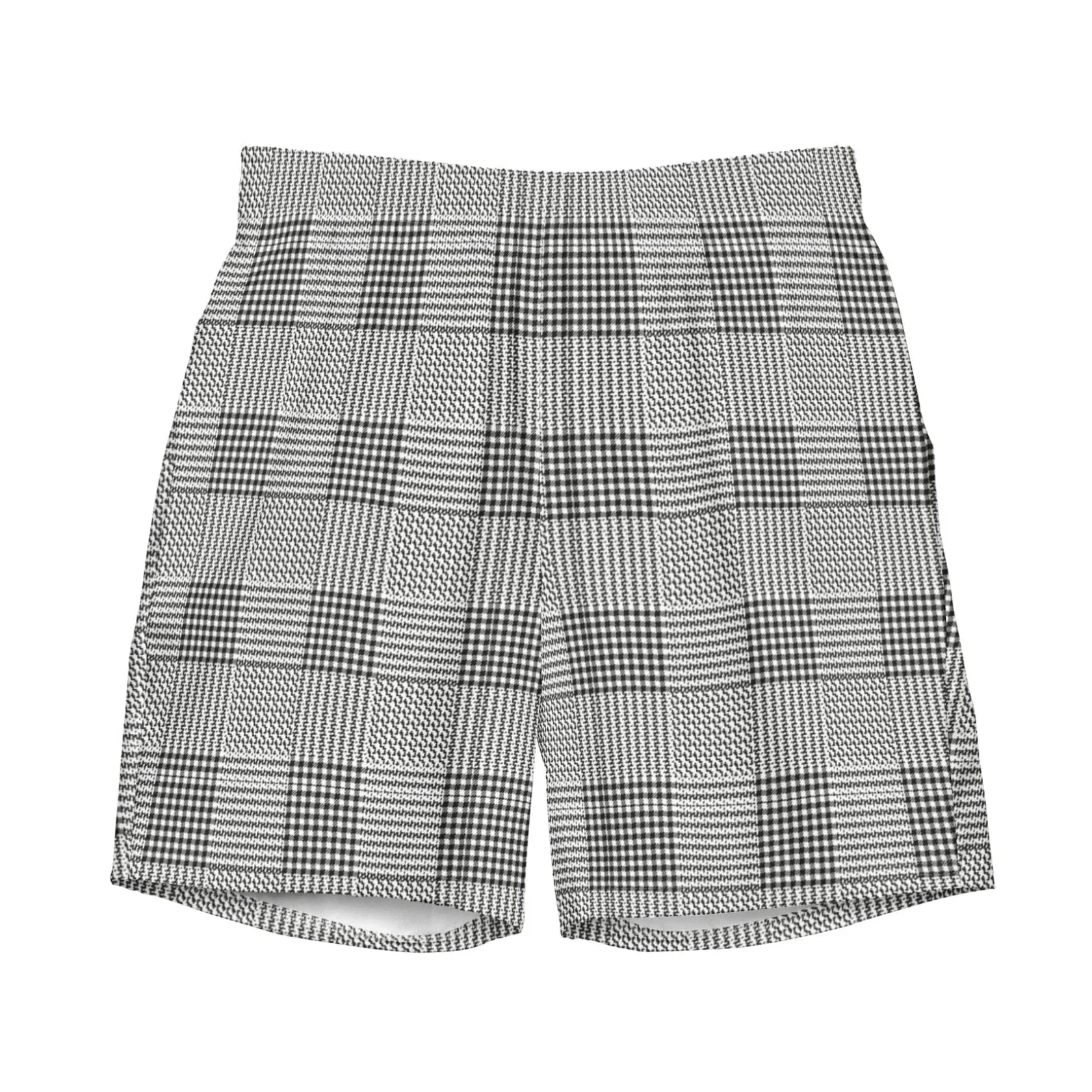 Glen Plaid Swim Trunks|Chefanie Hot