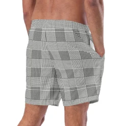 Glen Plaid Swim Trunks|Chefanie Hot