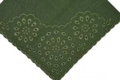 Green Eyelet Dinner Napkins (4)|Chefanie Clearance