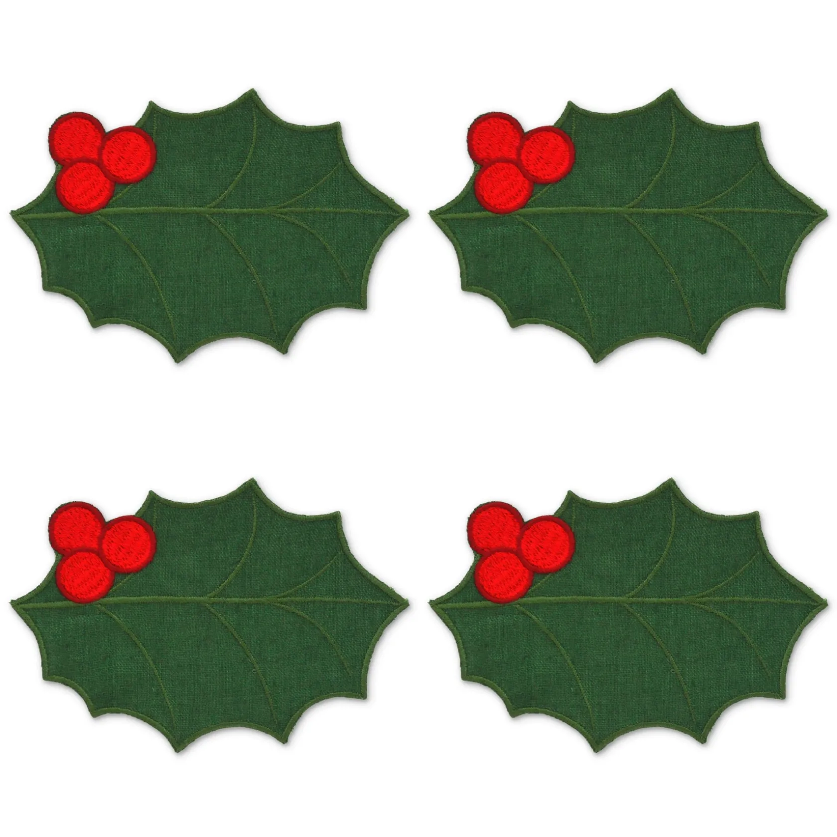 Green Holly Leaf Cocktail Napkins (4)|Chefanie Sale