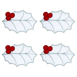 Holly Leaf Cocktail Napkins (4)|Chefanie