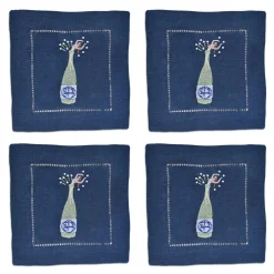 Midnight Champagne Girl Cocktail Napkins (4)|Chefanie Outlet