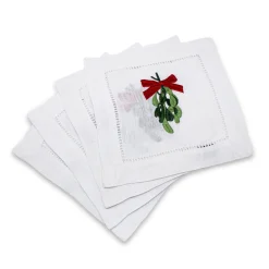 Mistletoe Cocktail Napkins (4)|Chefanie Clearance