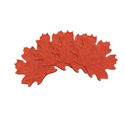 Orange Leaf Cocktail Napkins (4)|Chefanie Outlet