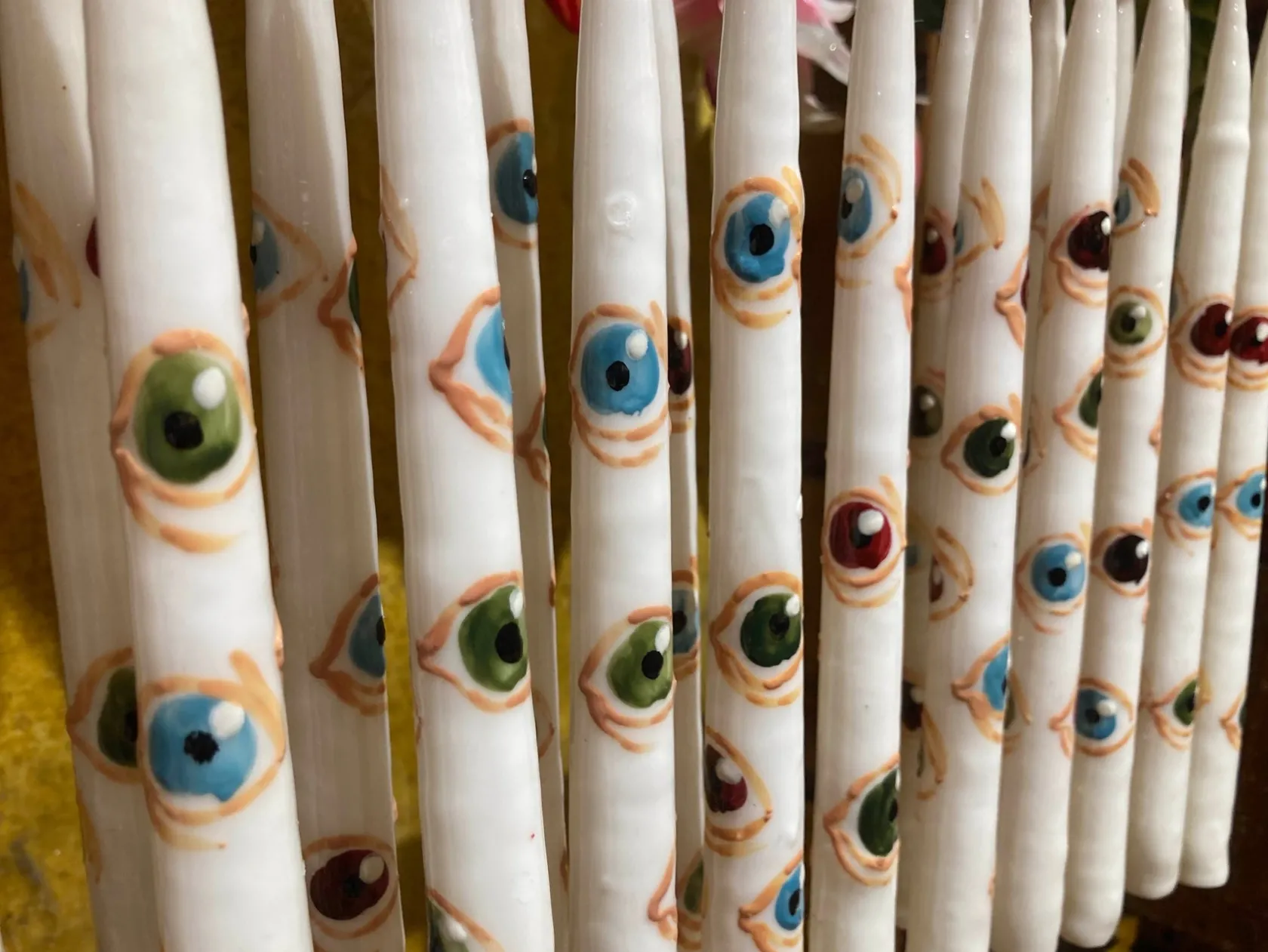 Painted Eyes Tapers (2)|Chefanie Online