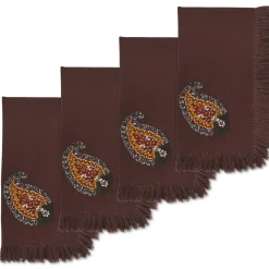 Paisley Leaf Dinner Napkins (4)|Chefanie New