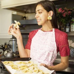 Pink & White Apron|Chefanie Outlet