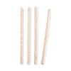 Pink & White Ceramic Straws (4)|Chefanie New