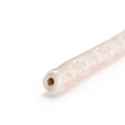 Pink & White Ceramic Straws (4)|Chefanie New