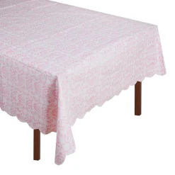 Pink & White Tablecloth|Chefanie Outlet