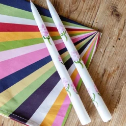 Pink Hydrangea Painted Tapers (2)|Chefanie Hot