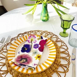 Pressed Flower Napkins (4)|Chefanie Sale