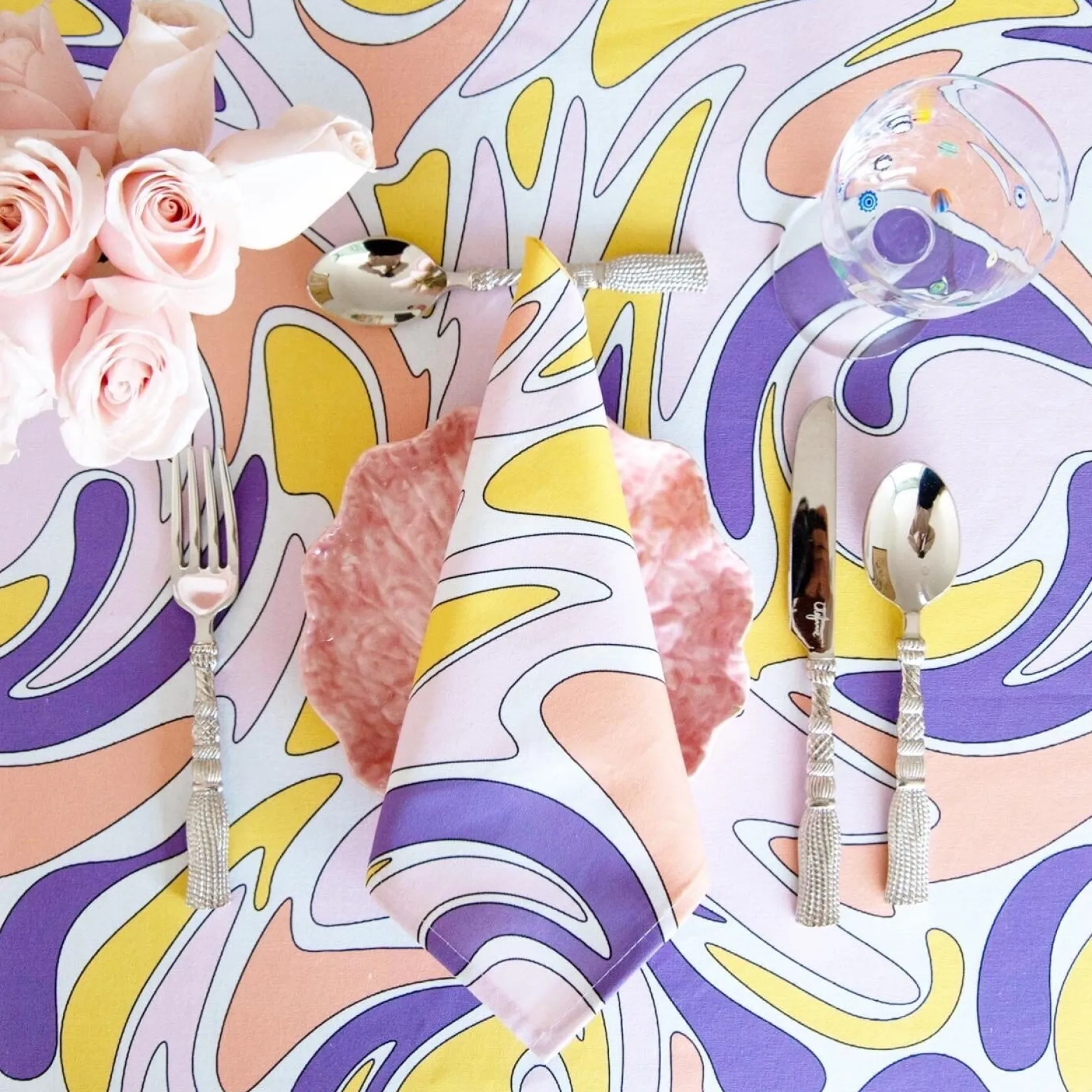 Psychedelic Spring Napkins (4)|Chefanie Best