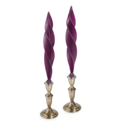 Purple Feather Candles (2)|Chefanie Outlet