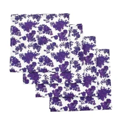 Purple Floral Napkins (4)|Chefanie Clearance