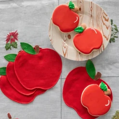 Red Apple Cocktail Napkins (4)|Chefanie New
