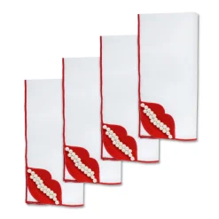 Red Lips Dinner Napkins (4)|Chefanie Discount
