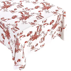 Red Toile Tablecloth|Chefanie Discount
