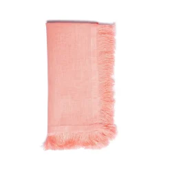Salmon Fringe Dinner Napkins|Chefanie Sale