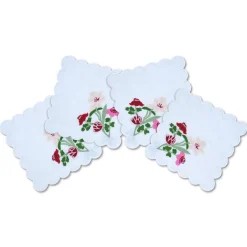 Scalloped Flower Cocktail Napkins (4)|Chefanie Clearance
