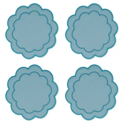 Sea Foam Scalloped Cocktail Napkins (4)|Chefanie Best