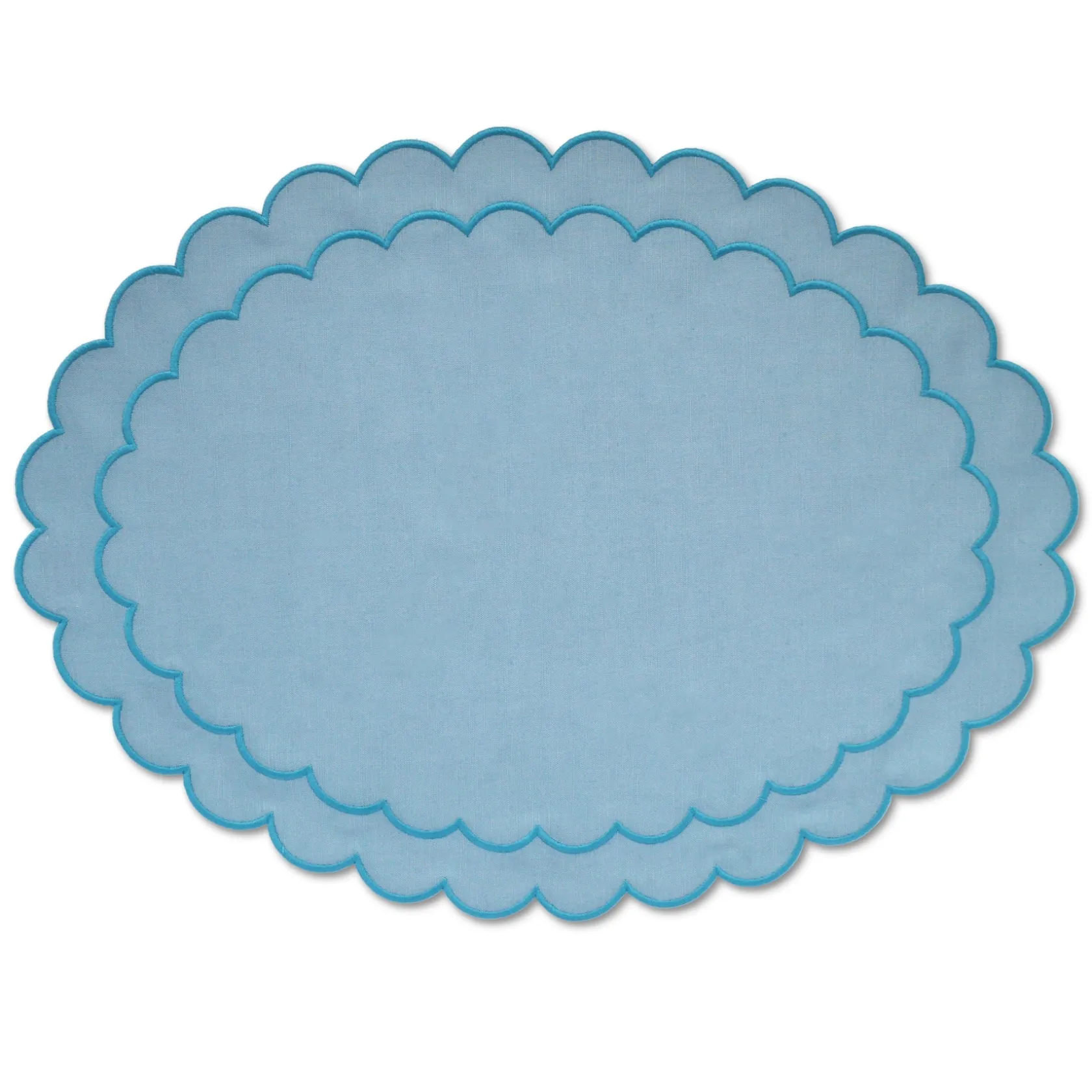 Sea Foam Scalloped Placemat|Chefanie New
