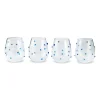 Stemless Blue Dot Glasses (4)|Chefanie Hot