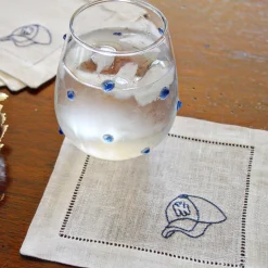 Stemless Blue Dot Glasses (4)|Chefanie Hot