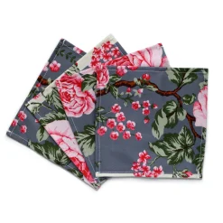Striped Chintz Cocktail Napkins (4)|Chefanie Discount